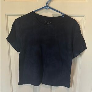 Athleta Women's Black/Blue tiedye crop